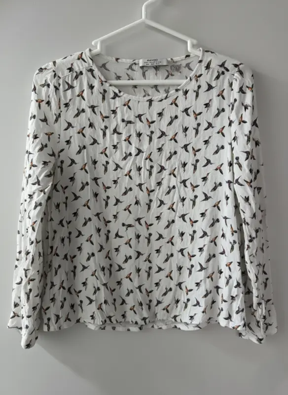 Blusa manga larga estampado colibrí talla L - Comprar en Lima Perú | Fancy Shops