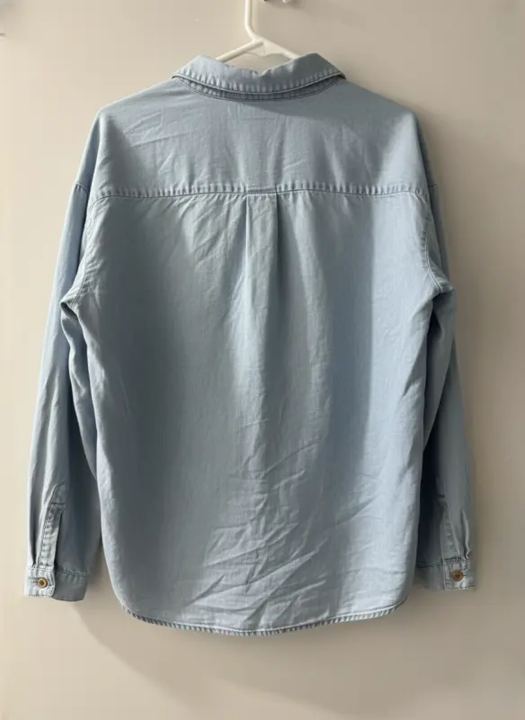 Blusa manga larga celeste talla S - Imagen 2