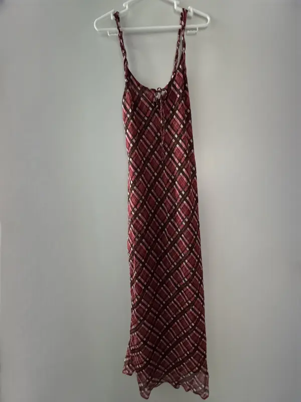 Vestido a cuadros multicolor talla M - Enterizos Elegantes | Comprar Online Lima