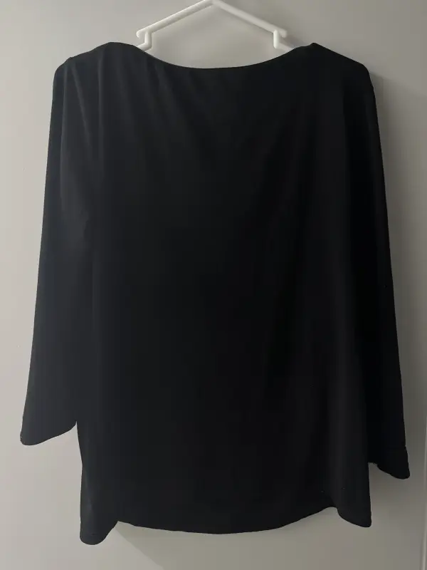 Blusa manga 3/4 negro talla S - Imagen 2