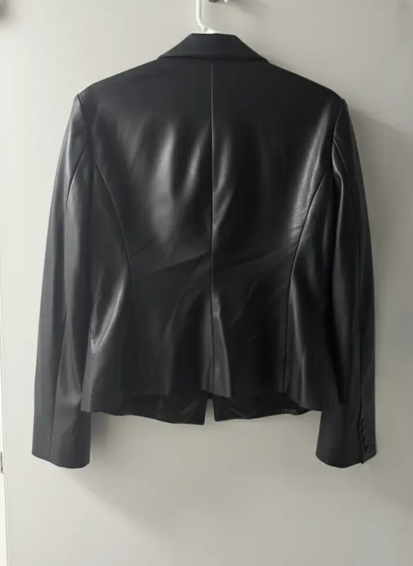 Blazer de cuero negro talla M - Imagen 2
