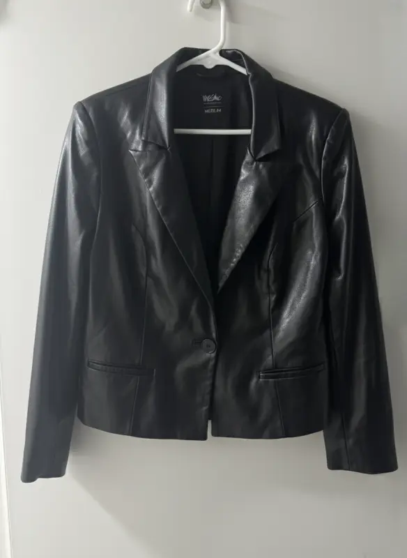 Blazer de cuero negro talla M - Blazers y Chalecos Sastre | Comprar Online Lima