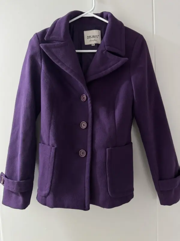Abrigo morado talla M - Moda Mujer | Comprar Online Lima