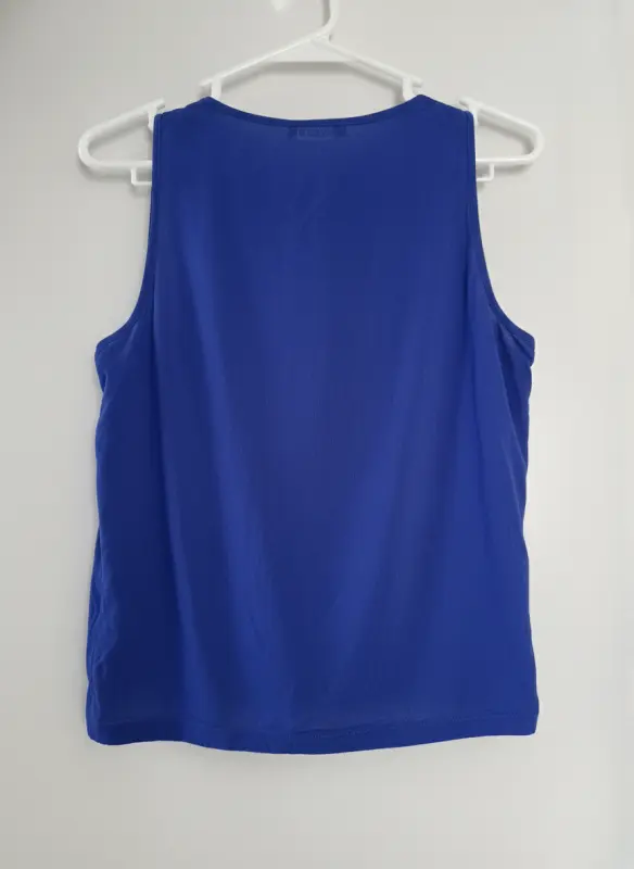 Blusa manga cero azul talla S - Imagen 2