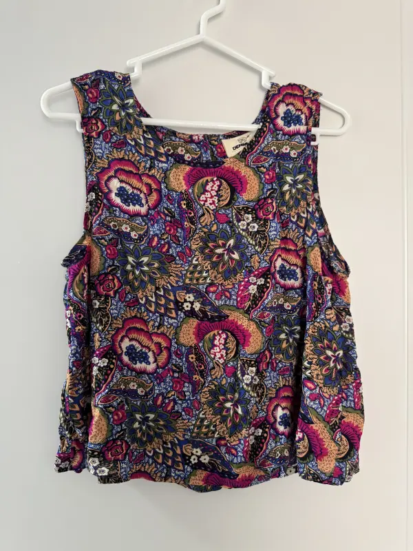 Blusa manga cero flores talla M - Comprar en Lima Perú | Fancy Shops