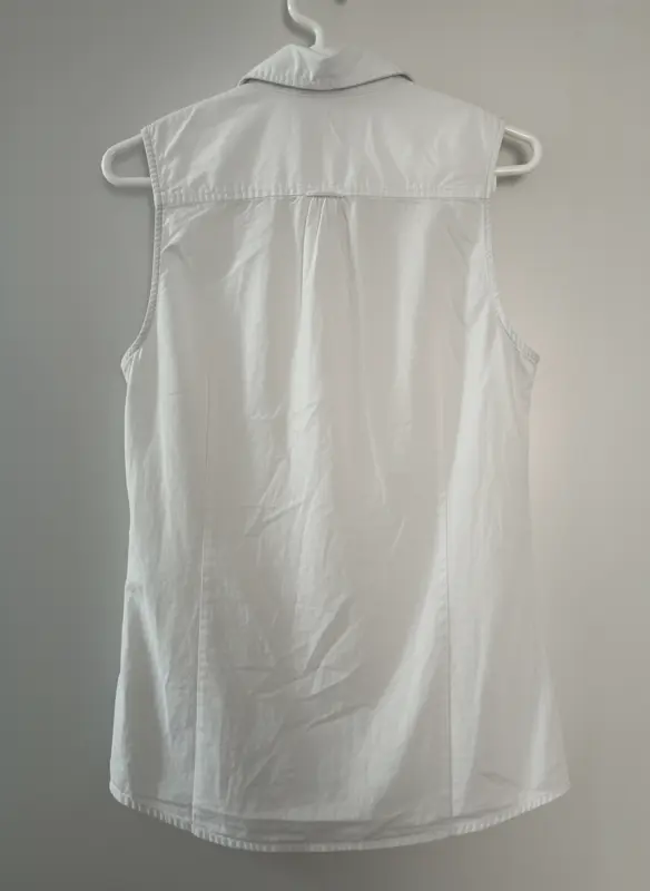 Blusa manga cero blanco talla M - Imagen 2