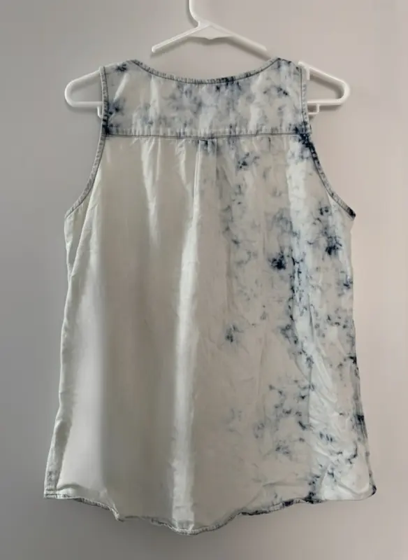 Blusa manga cero celeste y azul talla M - Imagen 2