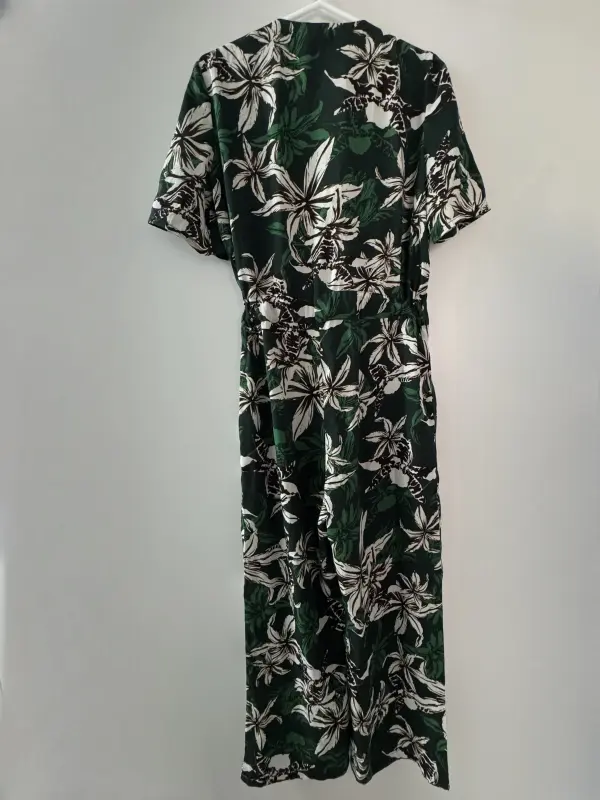 Enterizo verde estampado flores talla S - Imagen 2