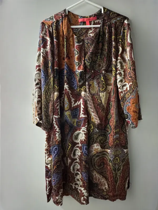 Vestido estampado multicolor talla M - Enterizos Elegantes | Comprar Online Lima