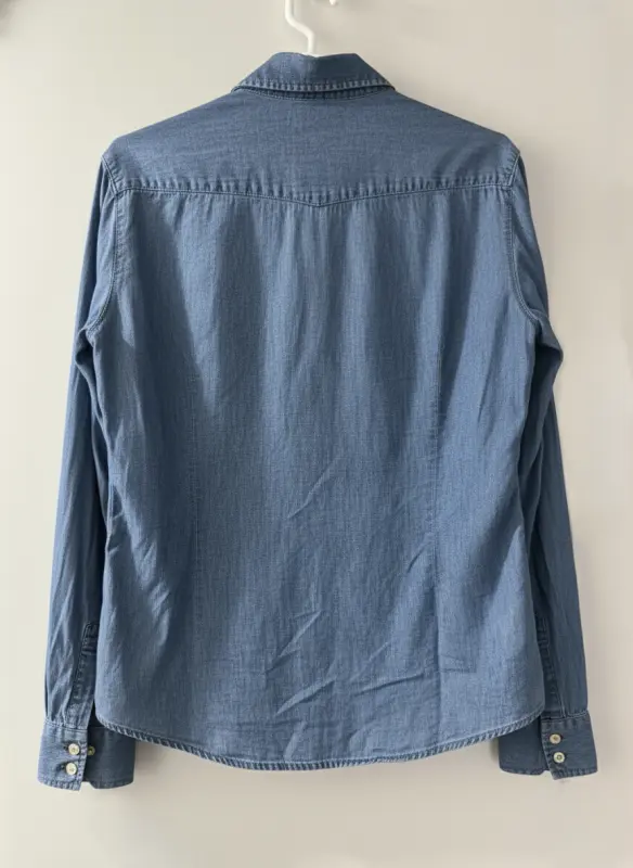 Blusa manga larga celeste talla L - Imagen 2