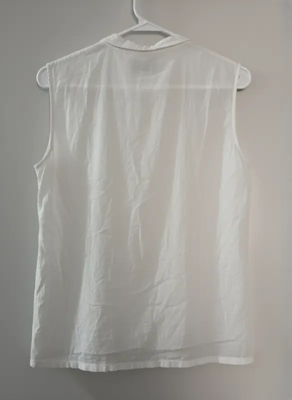 Blusa manga cero blanco talla M - Imagen 2